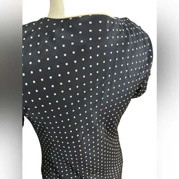 90s Vision Apparel Silk Dot
Dress 6 medium blue and cream midi - Picture 7 of 12